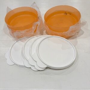 Tupperware #1405 Set of 4 Container with White Lid
